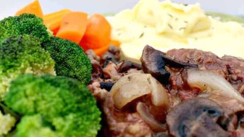 Old Fashioned Slow Cooked Liver, Bacon and Onions. Meltingly soft, tender pieces of liver cooked in a delicious onion gravy with the bonus of bacon thrown in too! Options to use stove top, slow cooker or oven. You choose!
