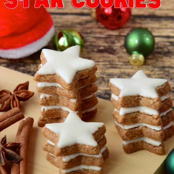 German Star Cookies German Star Cookies, also known as Zimtsterne Cinnamon Cookies are a wonderful cookie for Christmas. They're crisp, chewy and spiced with all things nice! Naturally Gluten - Free too!