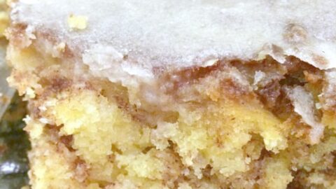 Honey Bun Cake! This is a delicious, moist cinnamon and brown sugar cake, and always popular with the family!