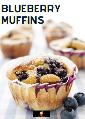 Blueberry Muffins. An easy breakfast muffin recipe, using fresh blueberries and regular pantry ingredients. Not overly sweet and great served warm for breakfast