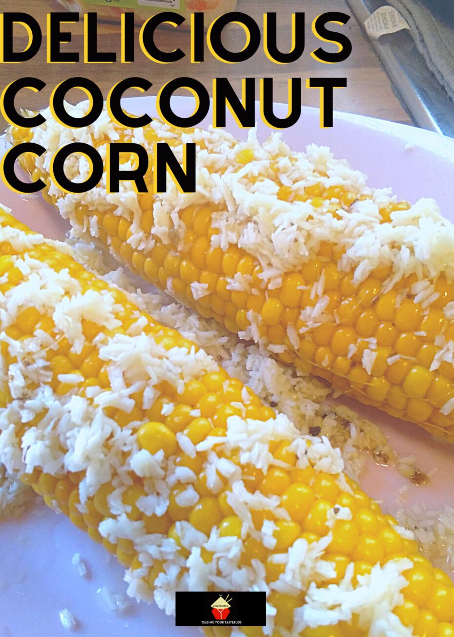 Coconut Corn Delicious Coconut Corn, fresh corn simmered in a rich and creamy coconut broth gives a wonderfully sweet, tropical flavor to a perfect side dish.