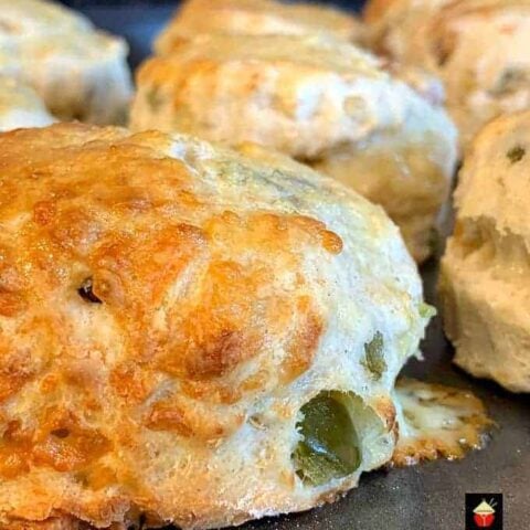 Cheesy Sausage and Jalepeno Scones Cheesy Sausage and Jalapeno Scones or Biscuits are so light and fluffy! Perfect for breakfast, brunch, dinner, picnics and parties. Freezer friendly too!