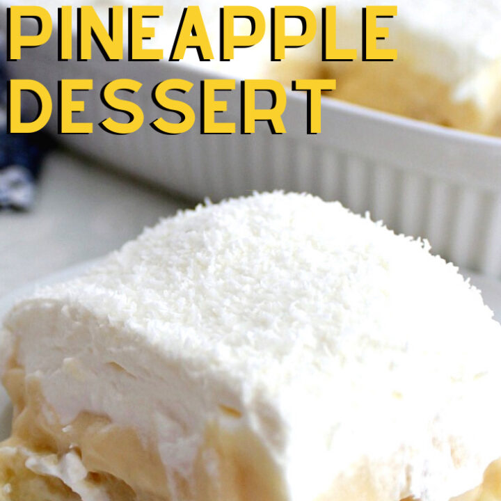 Dreamy Coconut and Pineapple Dessert Dreamy Coconut and Pineapple Dessert. Layers of creamy smooth homemade coconut pudding, pineapple on a bed of pineapple-infused lady's fingers & covered with a dreamy whipped cream topping.