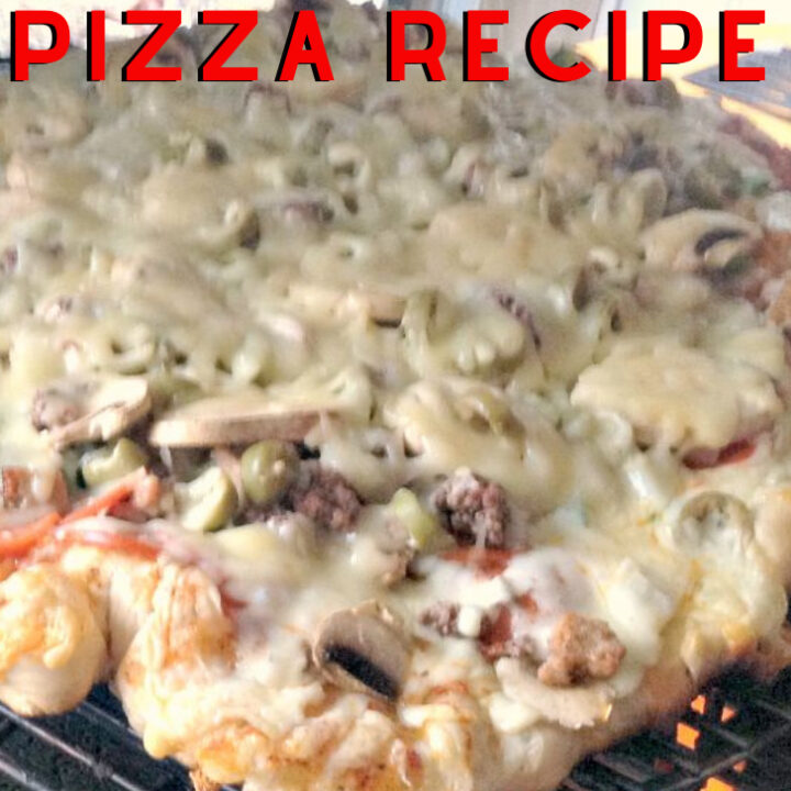 Homemade Pizza Recipe Home Made Monster Pizza Recipe. A great recipe for home made pizza dough, pizza sauce and a variety of toppings. Best pizza dough ever! Once you've tried the dough recipe you won't use any other!