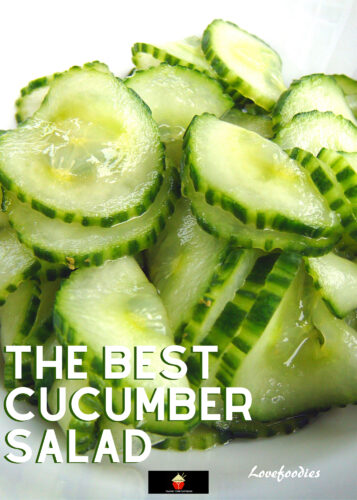 The Best Easy Cucumber Salad. Great Flavors and always a hit! Very refreshing taste and crunch with a sweet and sour pickled juice