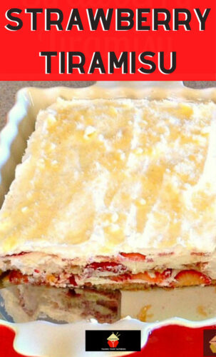 Strawberry Tiramisu is a lovely twist on the classic Italian tiramisu, with fresh strawberries.Easy to prepare. Great no-bake chilled dessert, perfect for parties and potlucks