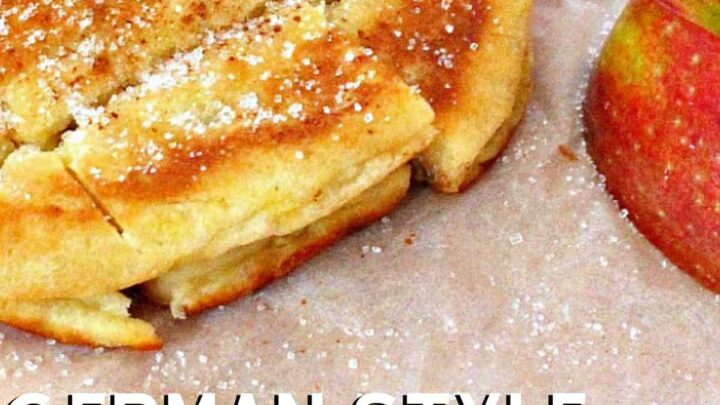 German Style Fluffy Apple Pancakes. Delicious, quick and easy recipe and these are certainly fluffy! Serve warm with a sprinkling of sugar and a dash of cinnamon.