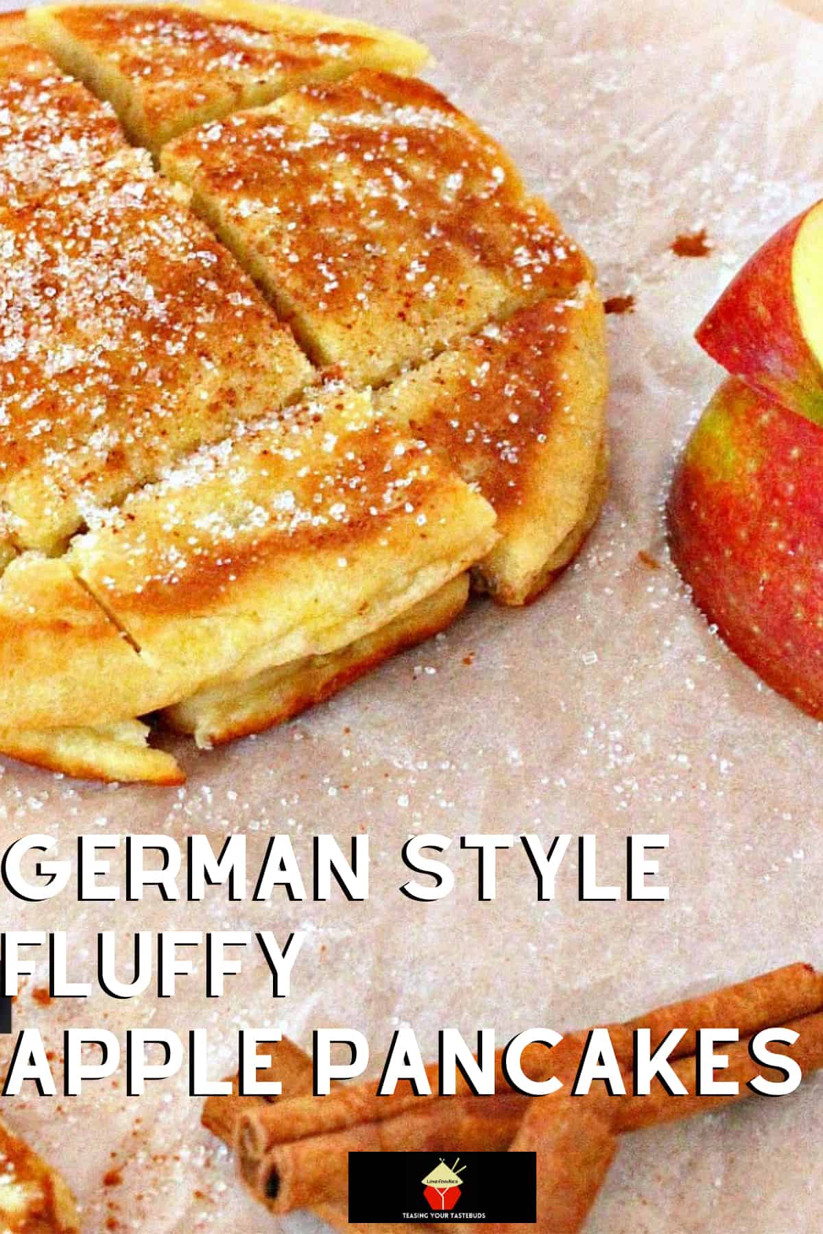 German Style Fluffy Apple Pancakes. Delicious, quick and easy recipe and these are certainly fluffy! Serve warm with a sprinkling of sugar and a dash of cinnamon. German Style Fluffy Apple Pancakes. Delicious, quick and easy recipe and these are certainly fluffy! Serve warm with a sprinkling of sugar and a dash of cinnamon.
