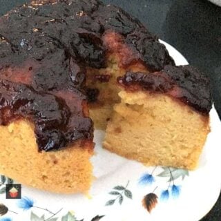 Delicious Steamed Cherry Cake or pudding is a lovely soft and fluffy cake steamed on the stovetop, steamer or multicooker.