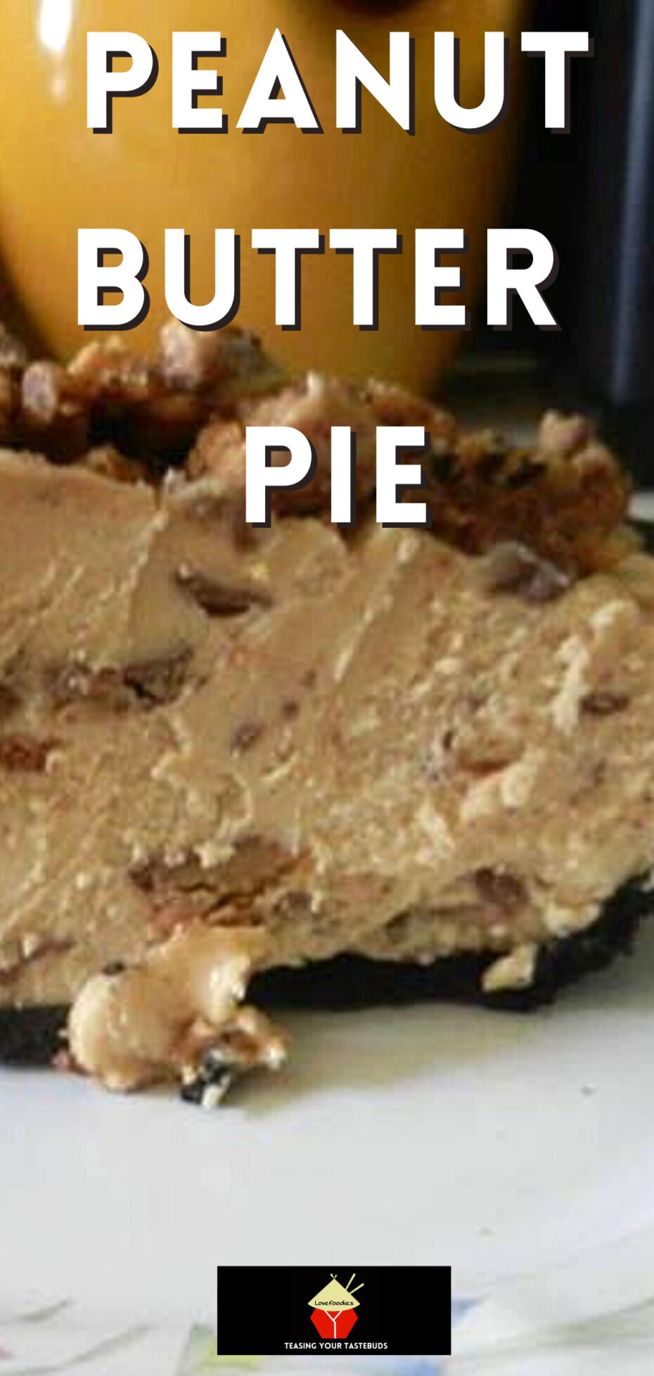 Peanut Butter Pie Peanut Butter Pie, an easy no bake dessert, with a delicious creamy peanut butter and chocolate filling in an Oreo cookie pie crust. Very simple and quick chilled dessert recipe