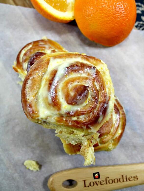 Orange and Cinnamon Swirly Bread A.K.A Sticky Buns Lovefoodies