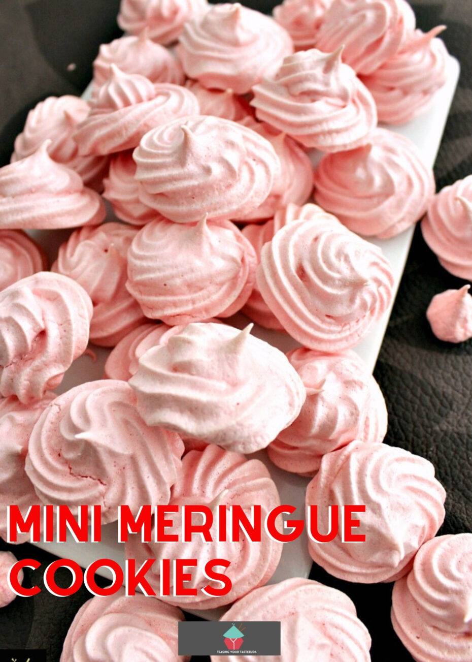 Mini Meringue Cookies Mini Meringue Cookies! These are a wonderful sweet treat made up of just 2 ingredients. Incredibly easy to make and are perfect for adding to desserts or eating just as they are.