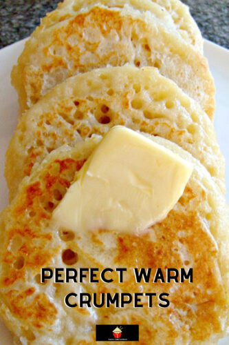 Perfect Warm Crumpets - Great for breakfast or anytime! Serve with your favorite jam, or eggs and bacon, delicious whichever way you like them!