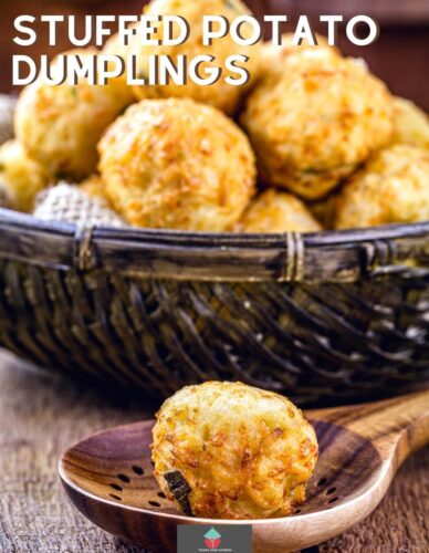 Stuffed Potato Dumplings. A twist on the classic Swedish Kroppkakor dumplings, using leftover potatoes, stuffed with a choice of fillings,boiled & pan fried.Popular supper or party food.