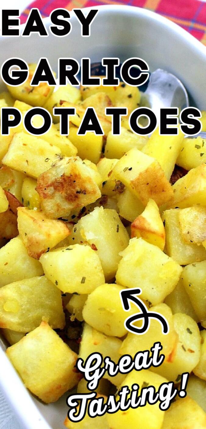 Easy Baked Garlic Potatoes Lovefoodies