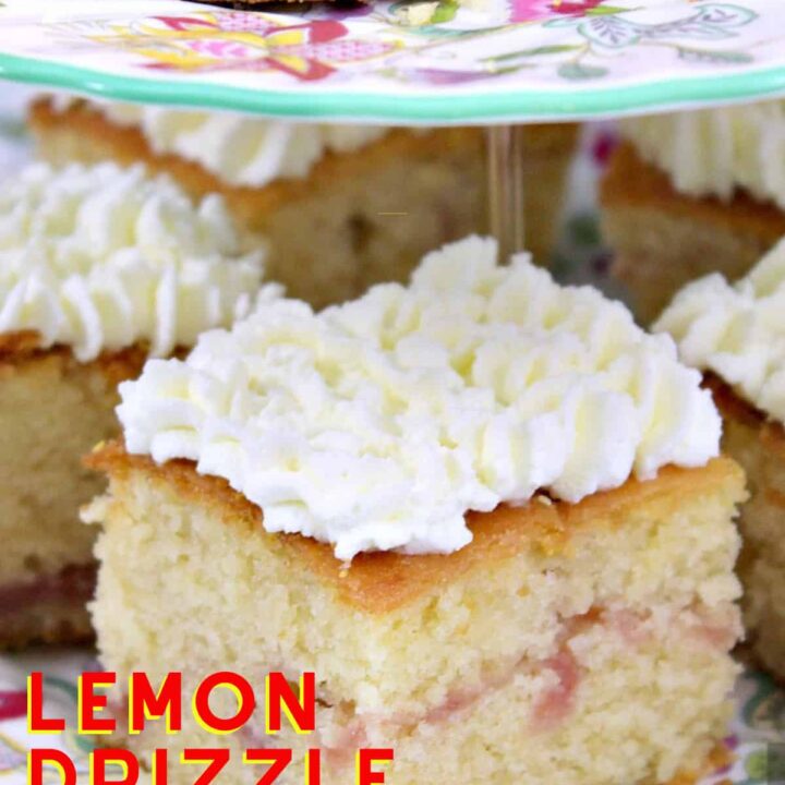 Lemon Drizzle Raspberry Ripple Cake Lemon Drizzle Raspberry Ripple Cake. Easy recipe, soft, moist and great tasting cake, bursting with lemon and raspberry. A perfect sweet treat for afternoon tea or dessert.