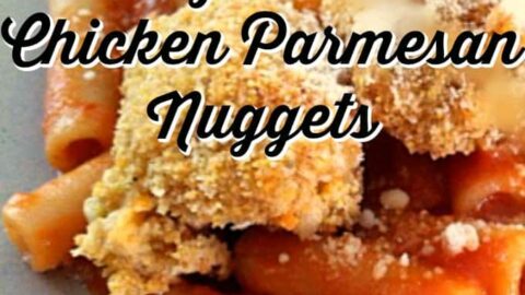 Easy Baked Chicken Parmesan Nuggets, coated in a delicious mozzarella and tomato sauce. Delicious made from scratch dinner for all the family to enjoy