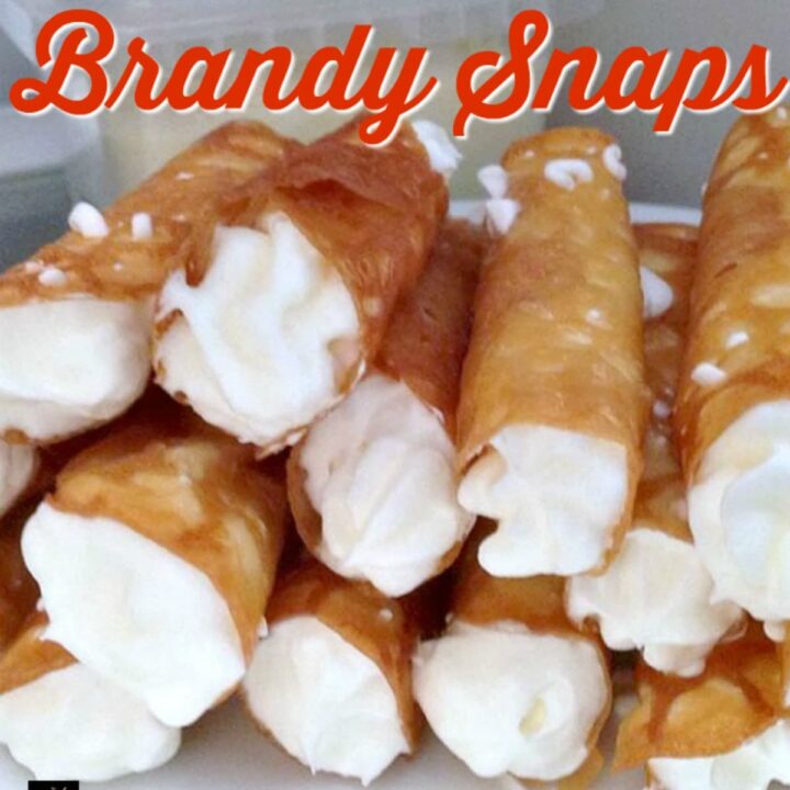 Cream Filled Brandy Snaps 6 Cream Filled Brandy Snaps - A wonderful cookie type treat, oddly enough, with no brandy! One is never enough so be sure to make plenty!