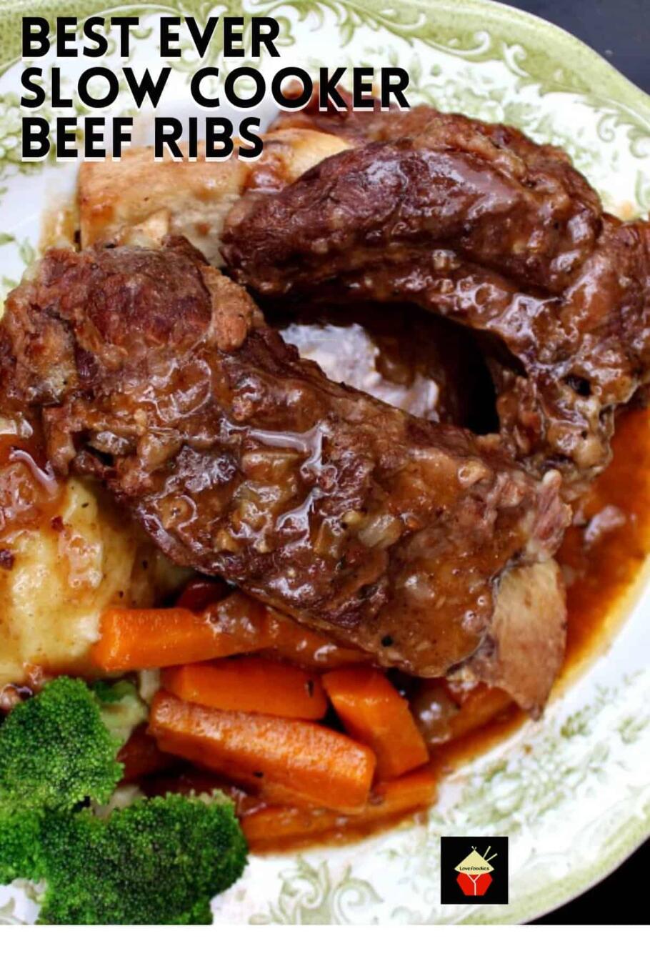 Best Ever Slow Cooker Beef Ribs Lovefoodies