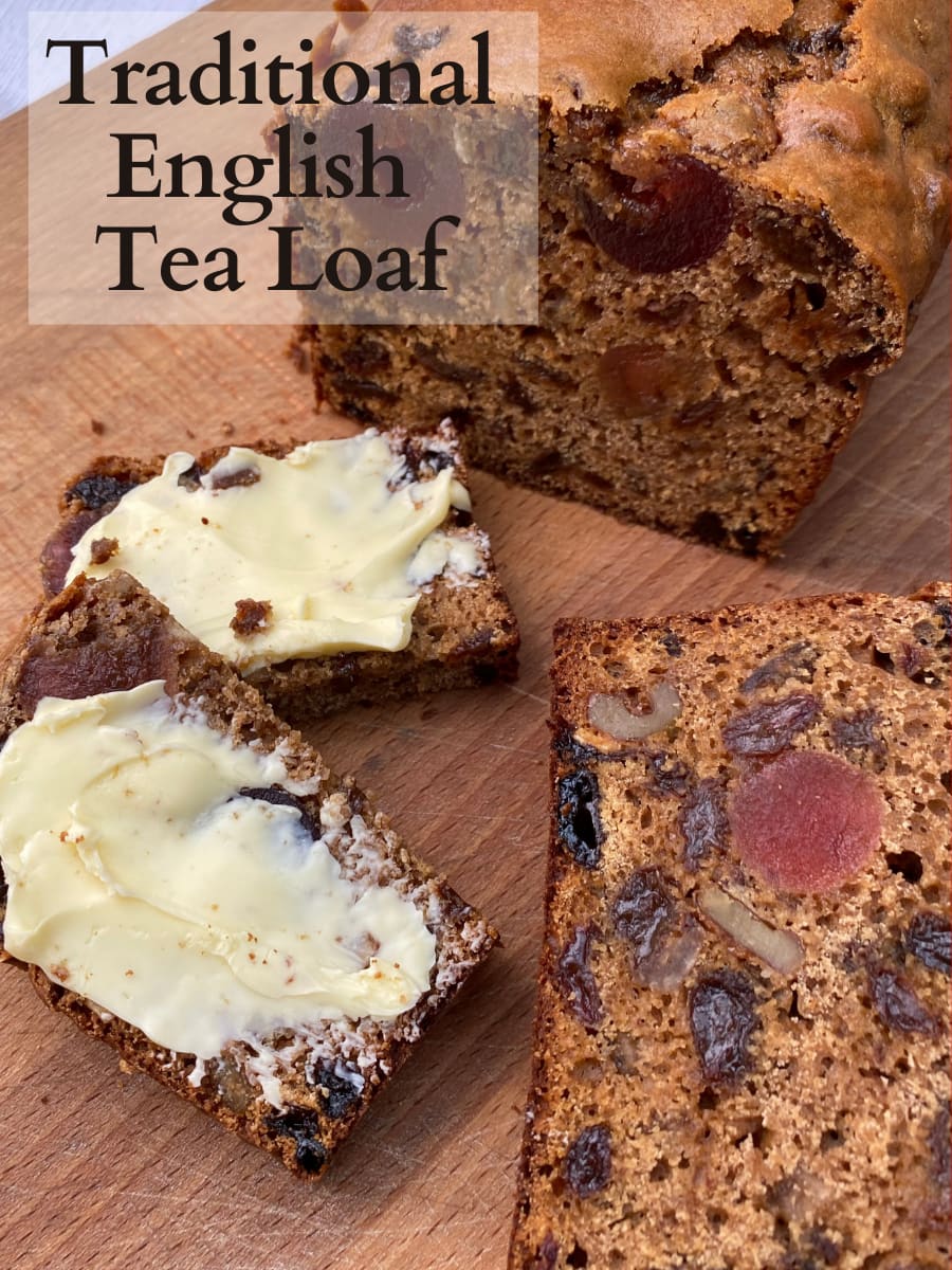 Traditional English Tea Loaf Delicious tea-soaked dried fruits fill this soft, moist, sweet bread. Traditionally served with a spread of butter alongside afternoon tea. Traditional English Tea Loaf Delicious tea-soaked dried fruits fill this soft, moist, sweet bread. Traditionally served with a spread of butter alongside afternoon tea.