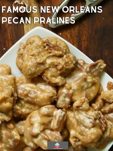 Famous New Orleans Pecan Pralines. A great Southern, New Orleans institution! Delicious buttery brown sugar candy type cookie in one, made of pecans, butter, sugar, and milk. Great for Christmas time too!