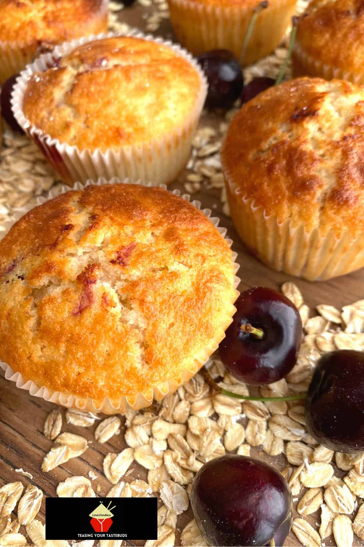 Fluffy Cherry Oatmeal Breakfast Muffins. Delicious, simple, soft and fluffy oatmeal muffins bursting with juicy cherries. Serve warm for breakfast or brunch Fluffy Cherry Oatmeal Breakfast Muffins. Delicious, simple, soft and fluffy oatmeal muffins bursting with juicy cherries. Serve warm for breakfast or brunch