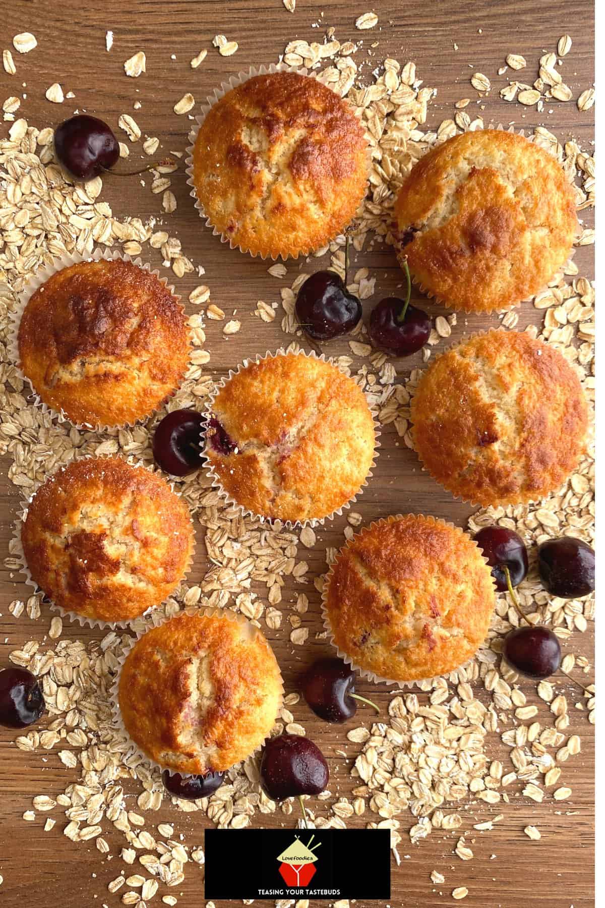 Fluffy Cherry Oatmeal Breakfast Muffins. Delicious, simple, soft and fluffy oatmeal muffins bursting with juicy cherries. Serve warm for breakfast or brunch Fluffy Cherry Oatmeal Breakfast Muffins. Delicious, simple, soft and fluffy oatmeal muffins bursting with juicy cherries. Serve warm for breakfast or brunch