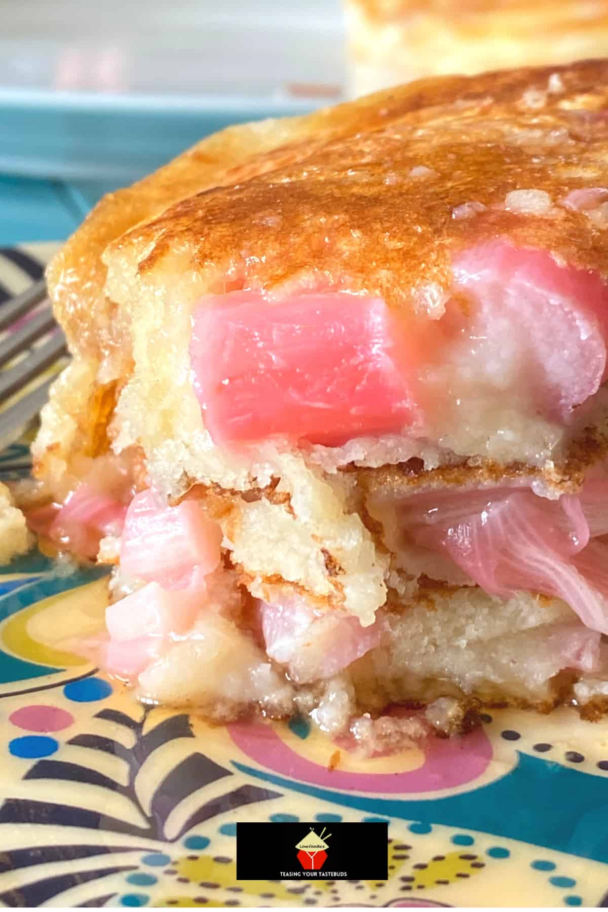 Fluffy Rhubarb Pancakes. Quick and easy breakfast pancakes, bursting with juicy rhubarb. Light and as fluffy as a feather, with no added fat. Serve warm with a drizzle of maple syrup or honey. Fluffy Rhubarb Pancakes. Quick and easy breakfast pancakes, bursting with juicy rhubarb. Light and as fluffy as a feather, with no added fat. Serve warm with a drizzle of maple syrup or honey.