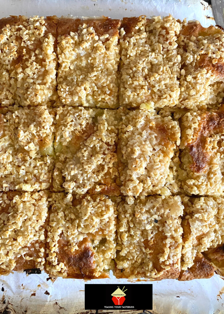 Lazy Daisy Rhubarb Oatmeal Cake Lovefoodies