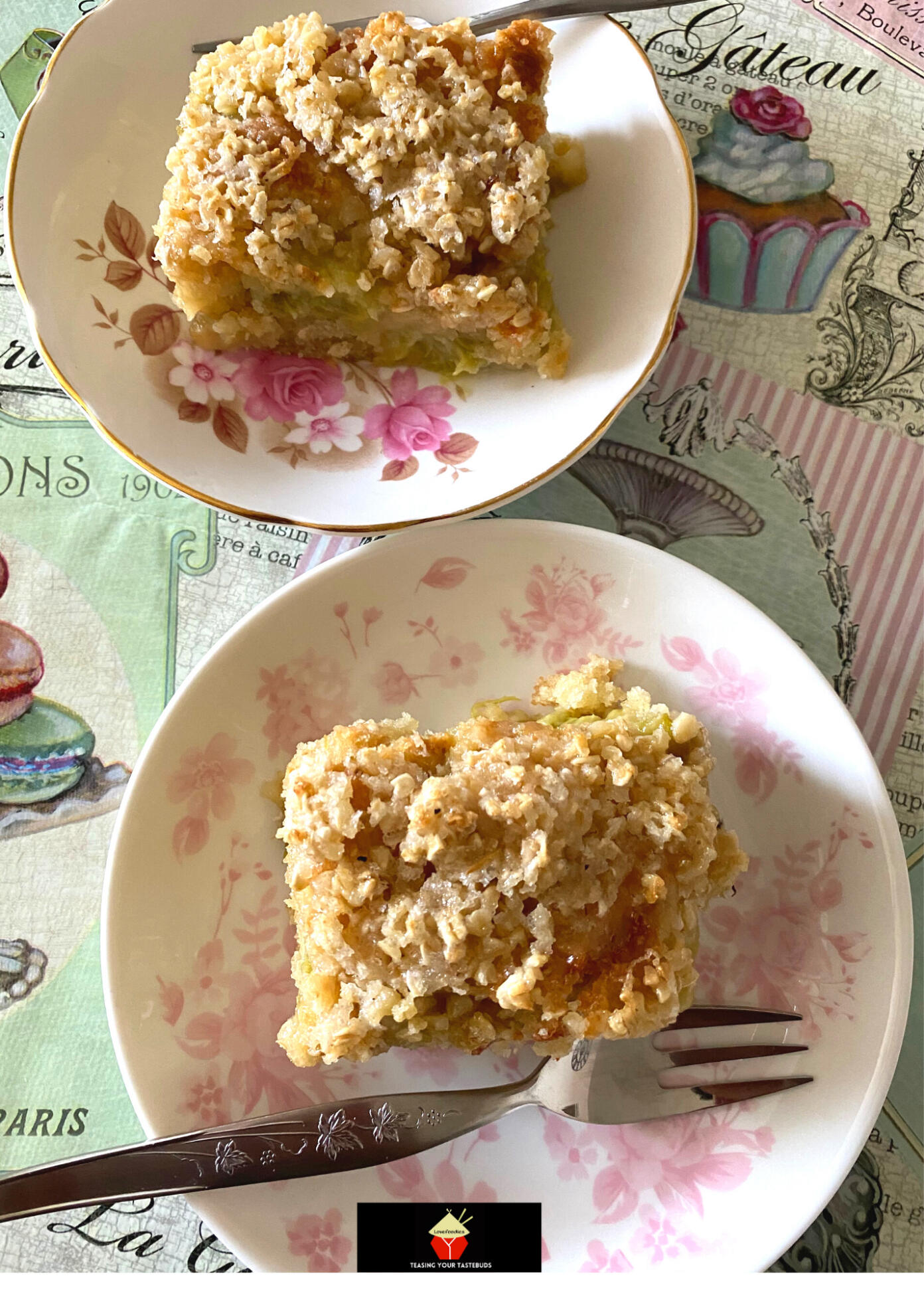 Lazy Daisy Rhubarb Oatmeal Cake Lovefoodies