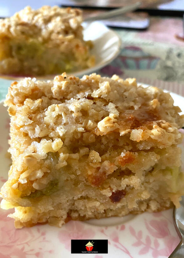 Lazy Daisy Rhubarb Oatmeal Cake Lovefoodies