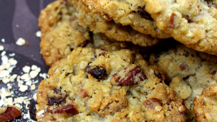 Pecan and Raisin Oatmeal CookiesH scaled