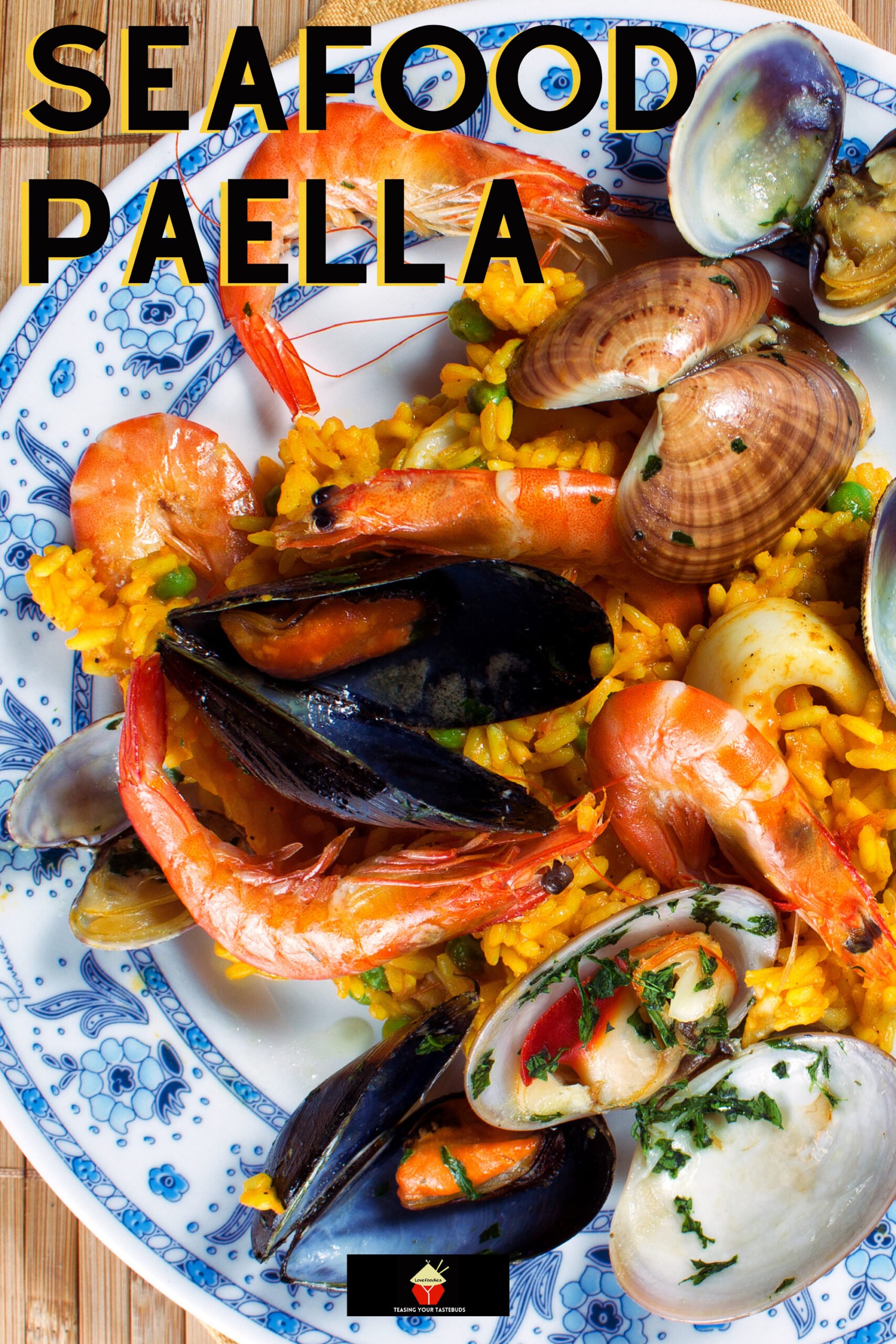 Classic Spanish Seafood Paella Classic Spanish Seafood Paella. In this version of the classic Spanish dish, chicken, chorizo sausage, and shrimp combine with rice simmered in broth and flavored with saffron threads, garlic