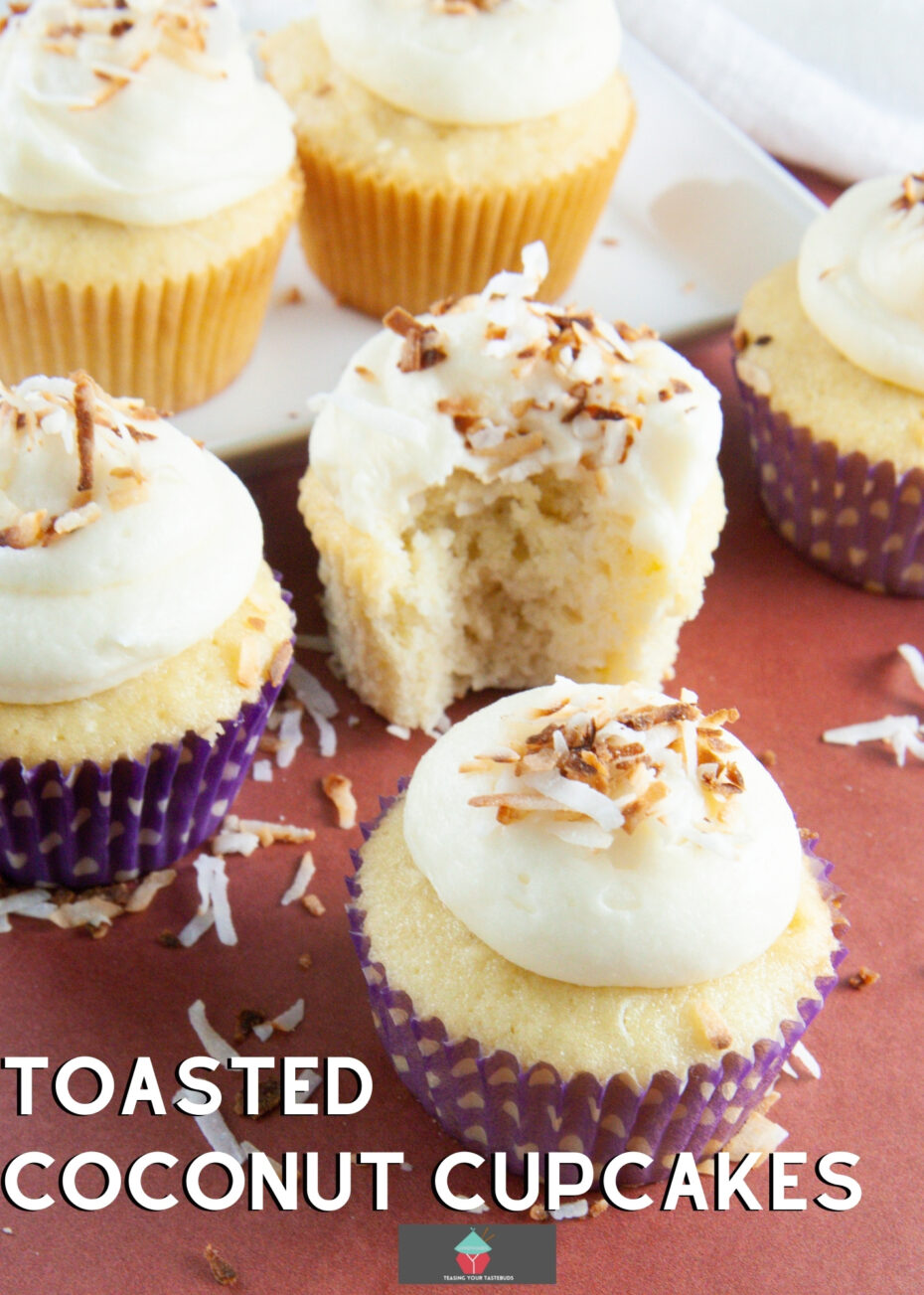 Toasted Coconut Cupcakes Toasted Coconut Cupcakes. Deliciously light and fluffy coconut cupcakes, with a coconut cream cheese frosting. Simple easy recipe for how to make perfect, moist cupcakes, ideal for parties and celebrations