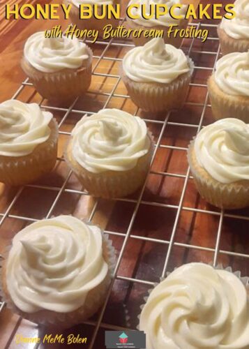 Honey Bun Cupcakes are lovely and soft with great flavors of cinnamon and brown sugar and topped with a homemade honey buttercream frosting