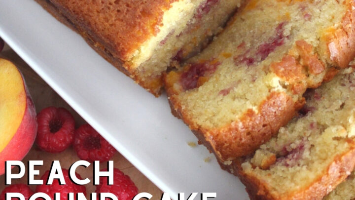 Peach Pound Cake with Raspberry SwirlH