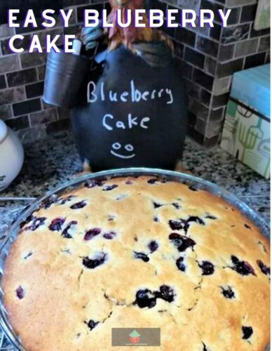 Easy Blueberry Cake. A very easy recipe loaded with blueberries and perfect with a cup of tea!