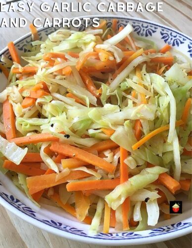 Easy Garlic Cabbage and Carrots is a lovely side dish, perfect with a roast dinner. Sauteed cabbage and carrots in fresh garlic is a very quick and easy recipe