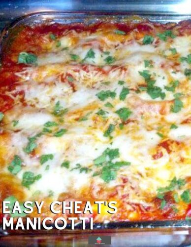 Easy Manicotti - No more trying to stuff those pesky Manicotti tubes. A quick and easy pasta dinner recipe using 3 cheeses and a delicious pasta sauce.