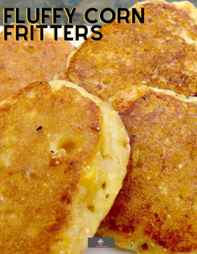 Fluffy Corn Fritters. Delicious fritters using creamed corn and cornmeal. Pan fried until crispy golden. Serve as a snack with dipping sauce or as a side dish