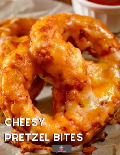 Cheesy Pretzel Bites. These Cheesy Pretzel Bites are made using pizza dough, easy and quick recipe. Ideal Game Day party food and eating with hot dips. Recipe for savory and sweet pretzels.