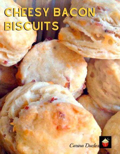 Cheesy Bacon Biscuits. These are a lovely light and fluffy biscuit with amazing flavors! Great served warm with your favorite chili, stew or simply on their own!
