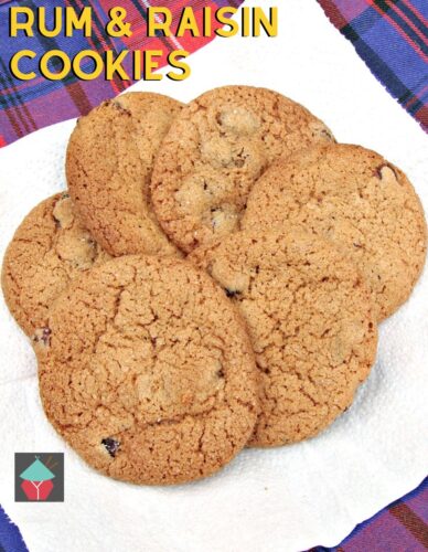 Rum, Orange and Raisin Cookies - A delicious flavor combo, crunchy on the outside and chewy on the inside!
