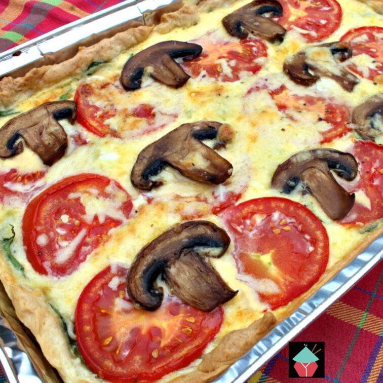 Easy Mushroom and Spinach Quiche | Lovefoodies