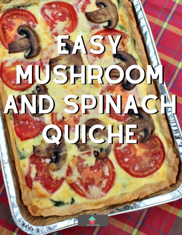 Easy Mushroom and Spinach Quiche | Lovefoodies