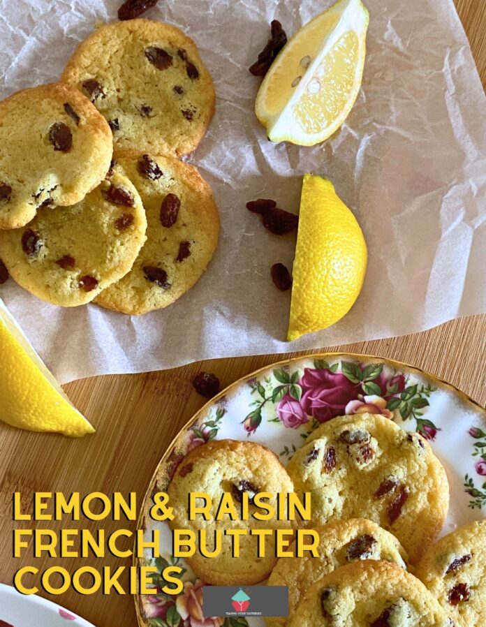 Lemon and Raisin French Butter Cookies Lovefoodies
