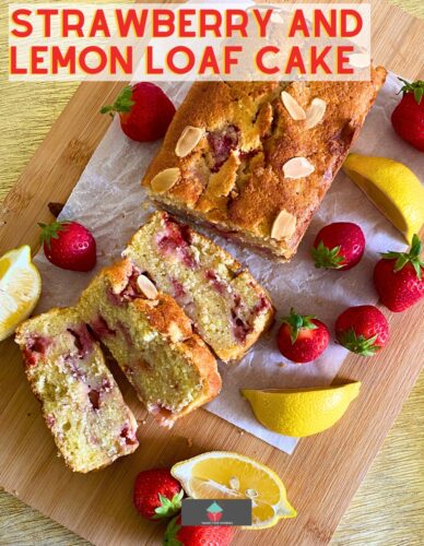 Strawberry and Lemon Loaf Cake. A deliciously soft and fluffy strawberry loaf cake bursting with freshly squeezed lemon juice. Flavourful, with a tender, soft texture. An easy, popular cake recipe.