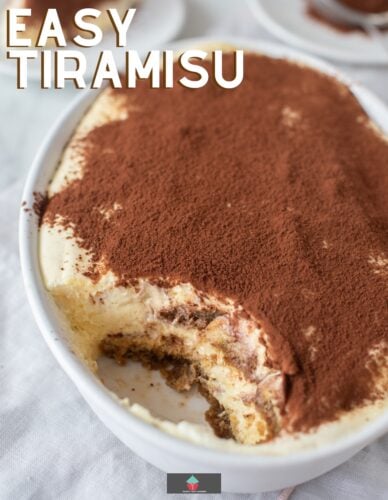 Easy Tiramisu. This a delicious Italian chilled dessert recipe, with layers of mascarpone, cooked custard and cream on a bed of coffee-soaked sponge. (does not contain raw eggs)