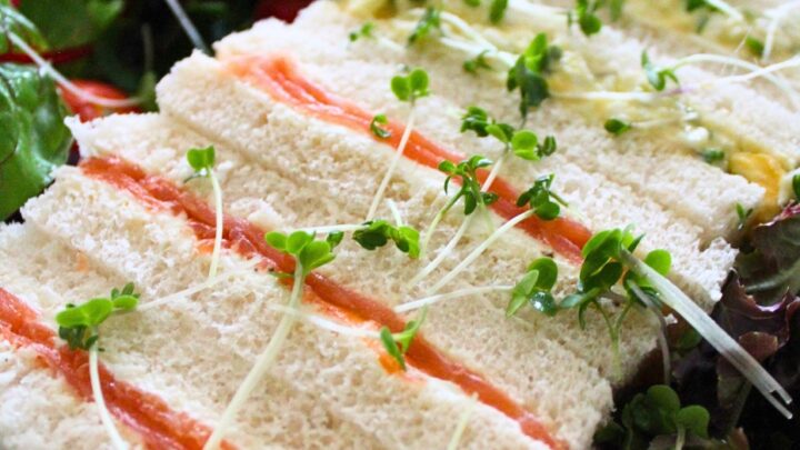 Smoked Salmon and Cream Cheese Afternoon Tea SandwichesH