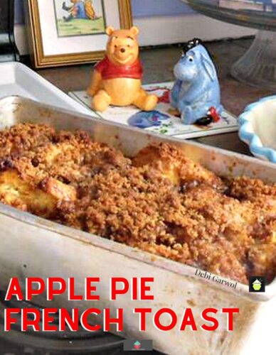 Apple Pie French Toast, a great easy and delicious recipe, serve hot or cold, it's yummy! Loaded with apples and spices, a perfect breakfast casserole for Fall